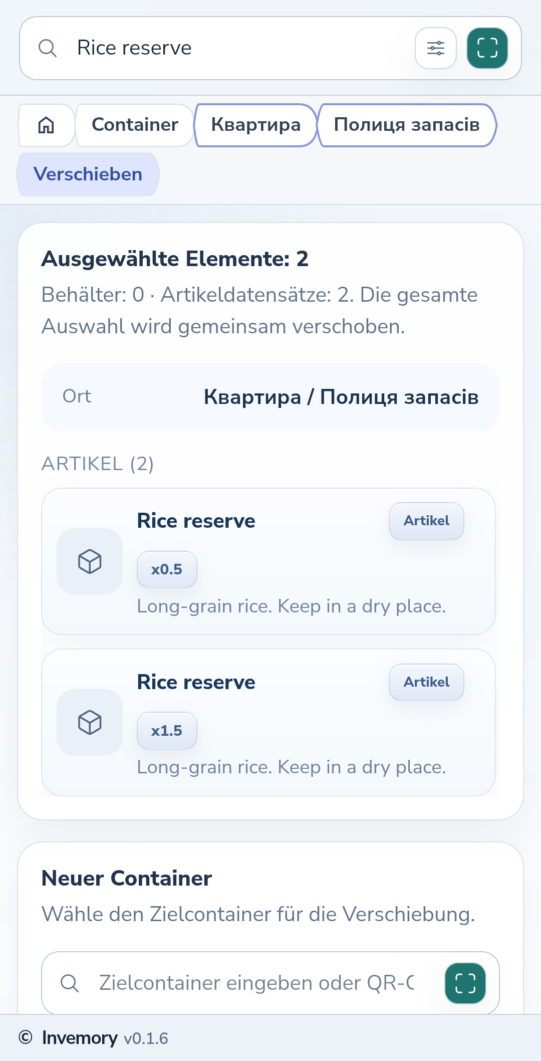 Ausgewählte Datensätze vor der Bestätigung prüfen.
